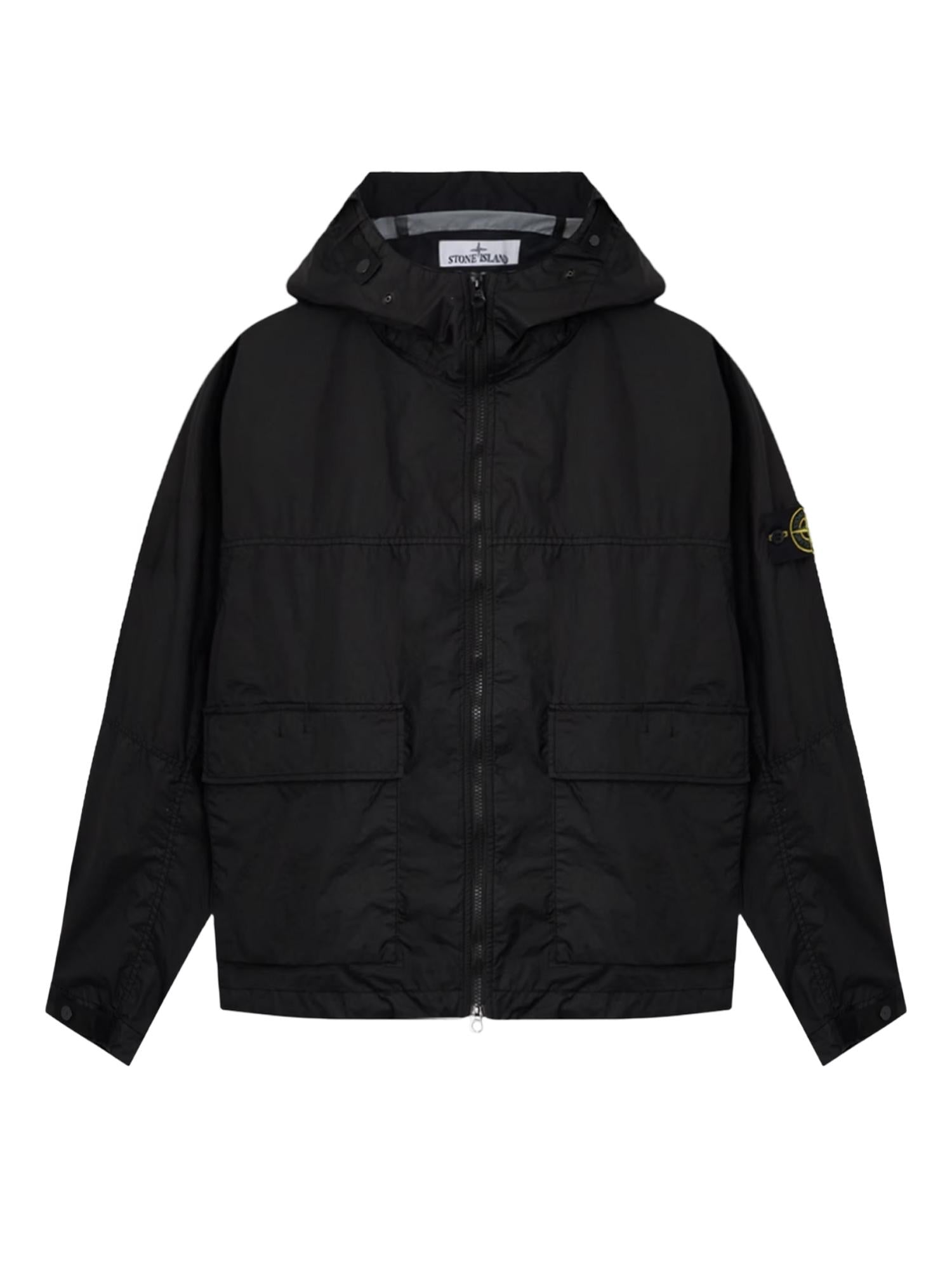 Giacca con cappuccio in nylon con logo L1S154100004 S0A21V0029 STONE ISLAND 