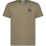 T-shirt con patch Compass in jersey di cotone L1S152100027 S0013V005G STONE ISLAND 