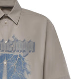 Camicia in cotone con stampa logo 869793 TRM282967 BALENCIAGA 