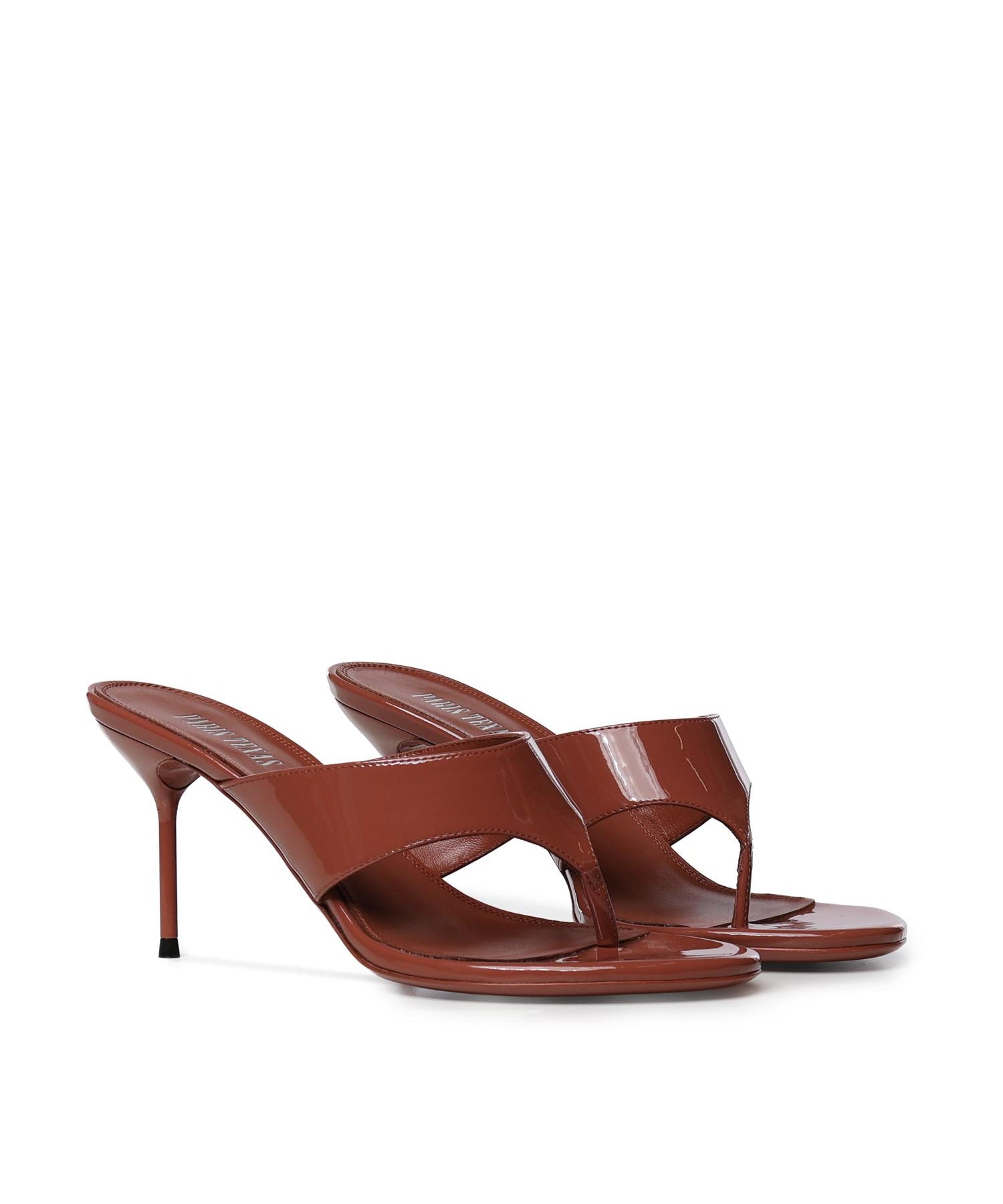 Mule infradito in pelle verniciata PX1951 XVN01PATENT BLACK PARIS TEXAS 