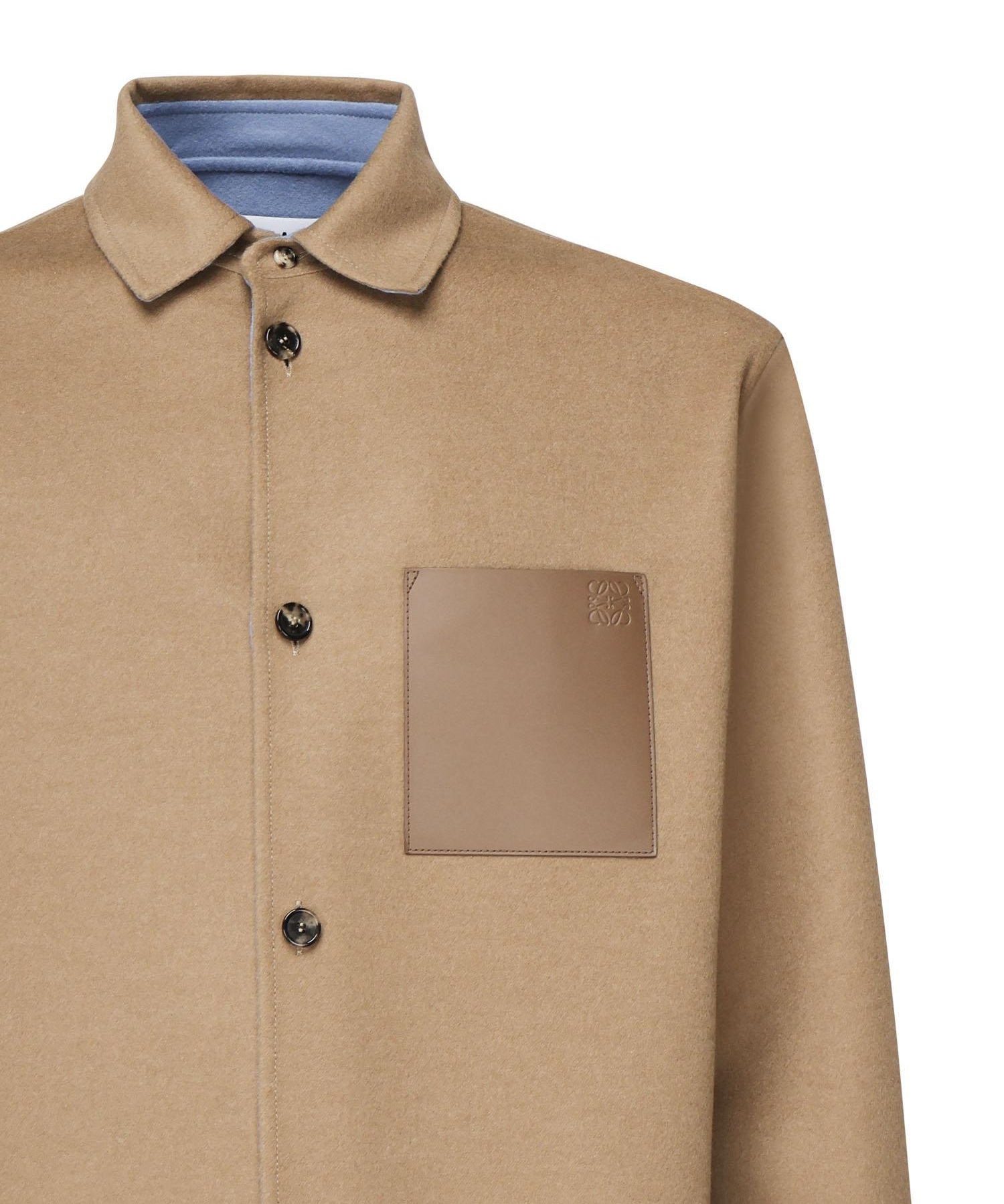 Giacca-camicia in lana vergine e cashmere H526Y05WF2 3151 LOEWE 