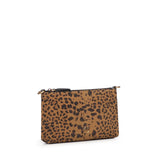 Bustina piccola a tracolla in suede leopardato 104277 A32AM35Q PINKO 