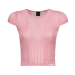 Maglia Tambora a costine<BR/> 104773 A1NDN50 PINKO 
