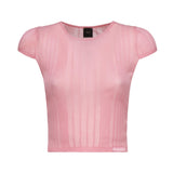Maglia Tambora a costine<BR/> 104773 A1NDN50 PINKO 