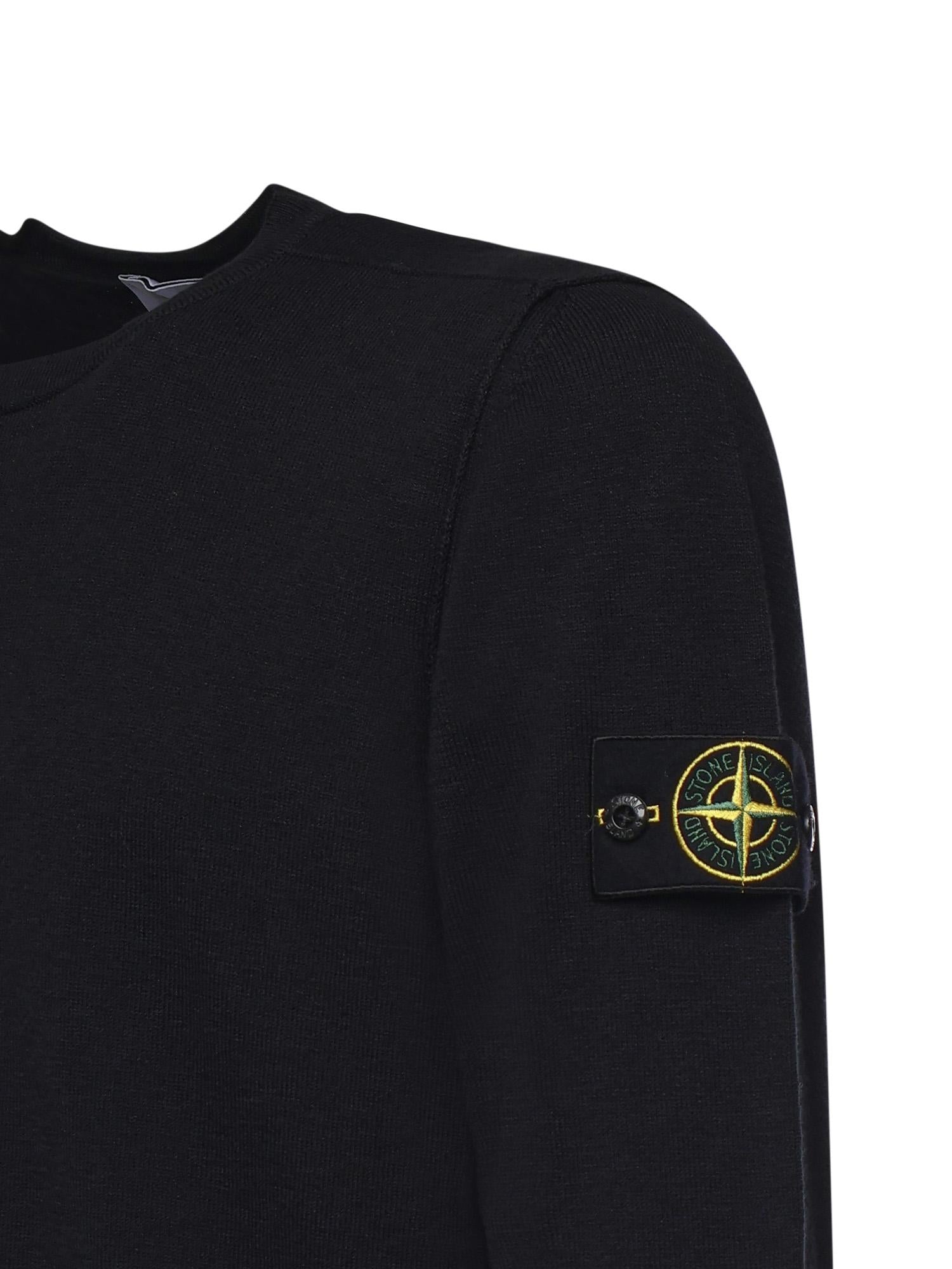 Maglione in cotone e nylon con logo<BR/> L1S155100052 S00B0V0029 STONE ISLAND 