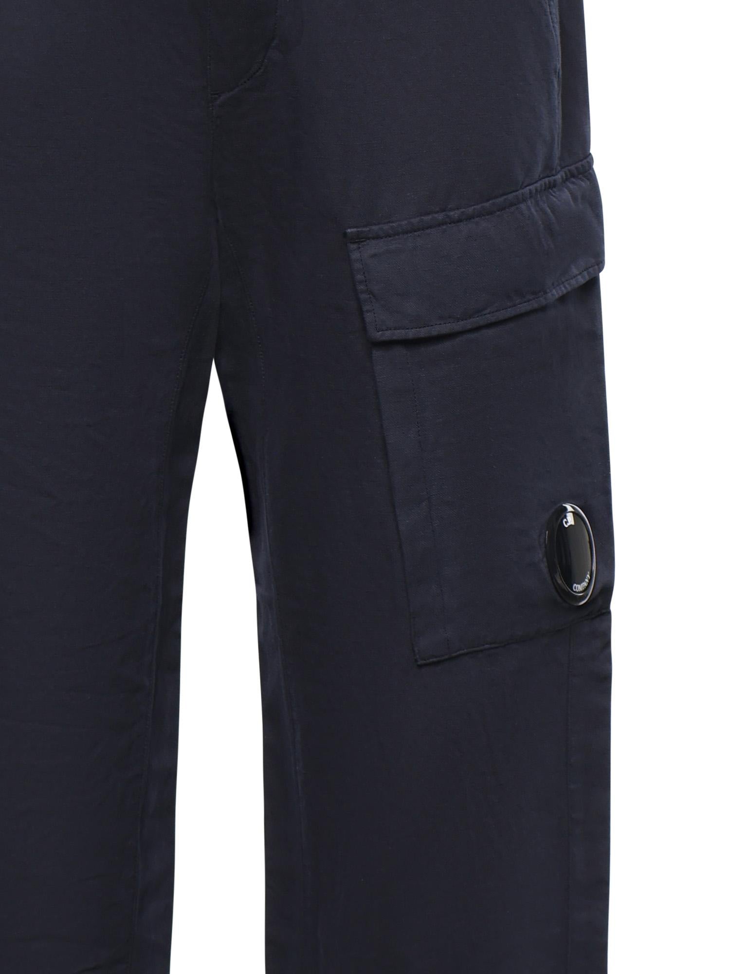 Pantaloni in cotone e lino 20CMPA249A11 0626G888 C.P. COMPANY 