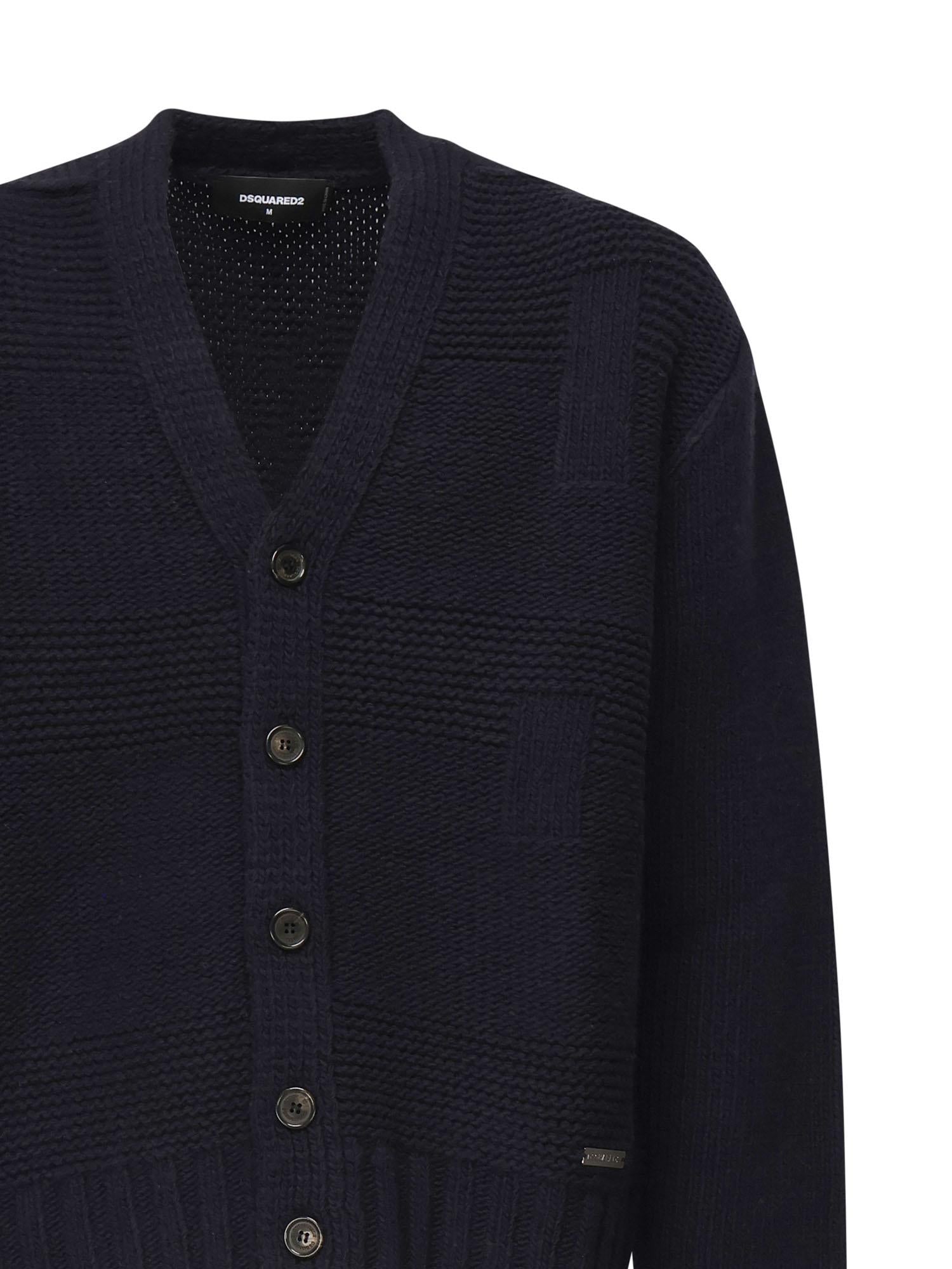 Cardigan in lana S74HA1552 D13142477 DSQUARED2 
