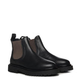 Stivaletti Chelsea in pelle<BR/> 23075 NERO ANTICA CUOIERIA 