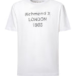 T-shirt con stampa in cotone<BR/> UMA25169TS WHITE RICHMOND X 