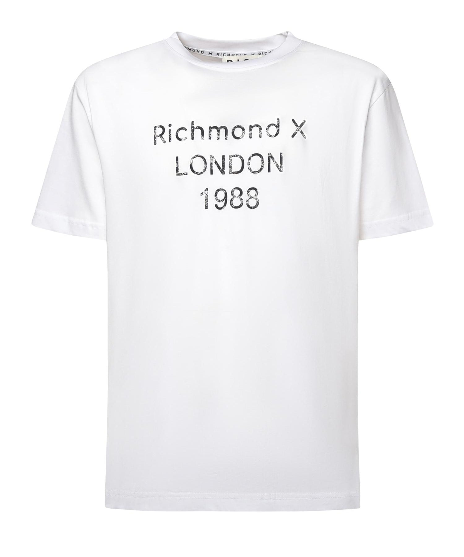 T-shirt con stampa in cotone<BR/> UMA25169TS WHITE RICHMOND X 