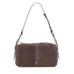 Borsa a spalla media Keeper Bag in suede 106676 A0F6M11O PINKO 