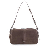 Borsa a spalla media Keeper Bag in suede 106676 A0F6M11O PINKO 