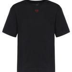 T-shirt con ricamo cuore in cotone 105665 A326Z99 PINKO 