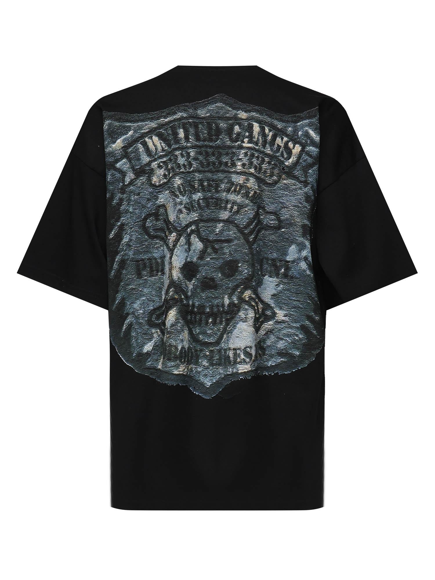 T-shirt con stampa DFM54029TJ110 NO WASH BK/GA PDF CHANNEL 