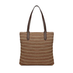 Borsa shopping con logo 73BS9M802 CASSIENATURALE/MORO V° 73 