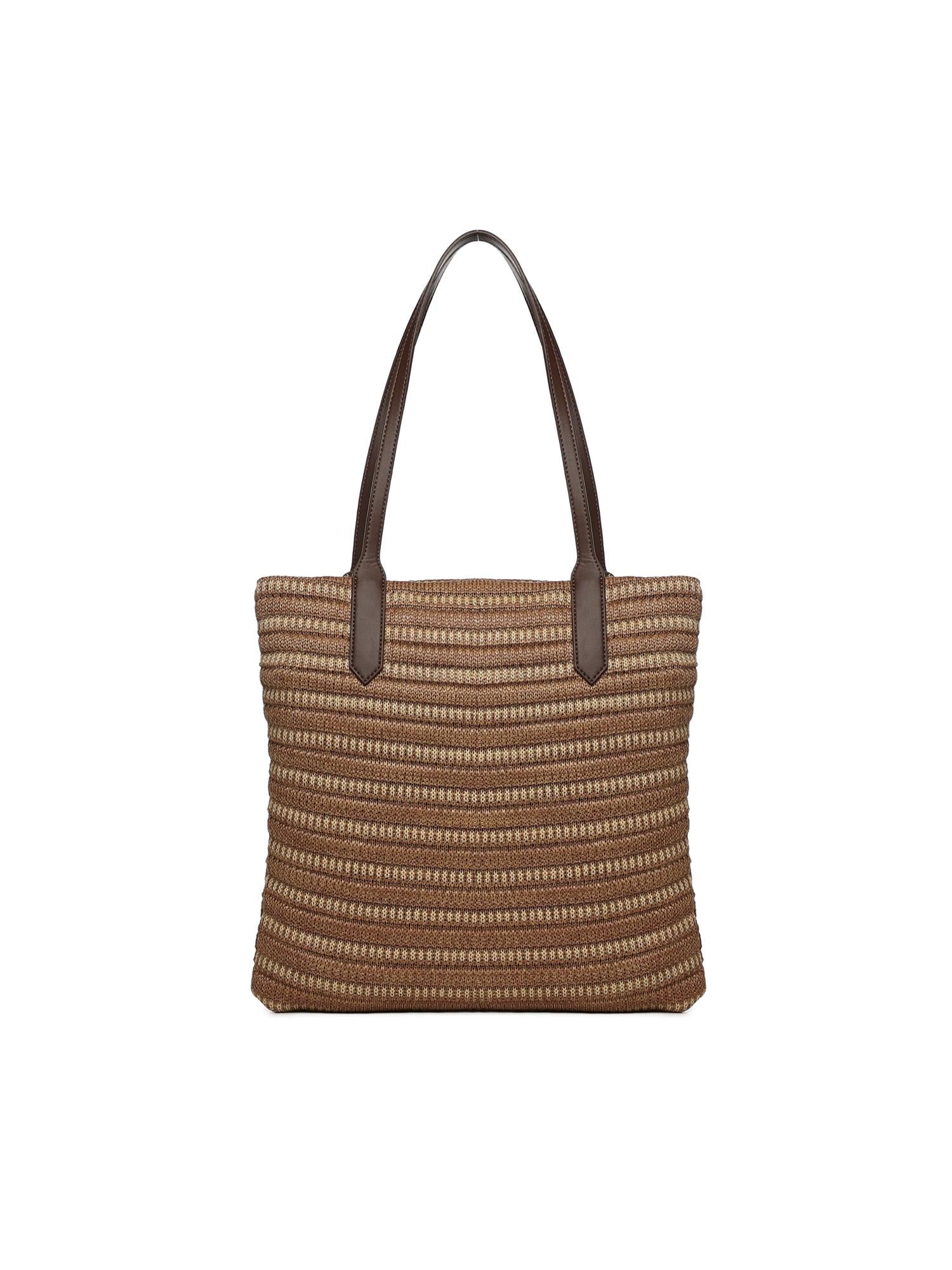 Borsa shopping con logo 73BS9M802 CASSIENATURALE/MORO V° 73 