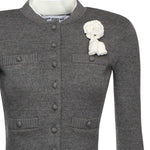 Cardigan con fiori AW25010CB GR SELF-PORTRAIT 