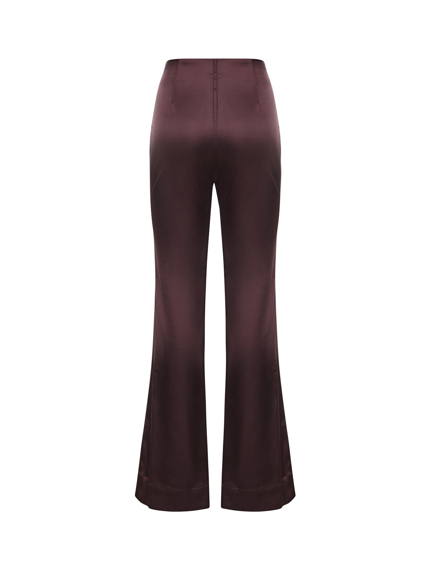 Pantaloni svasati in satin 106434 A361R57 PINKO 