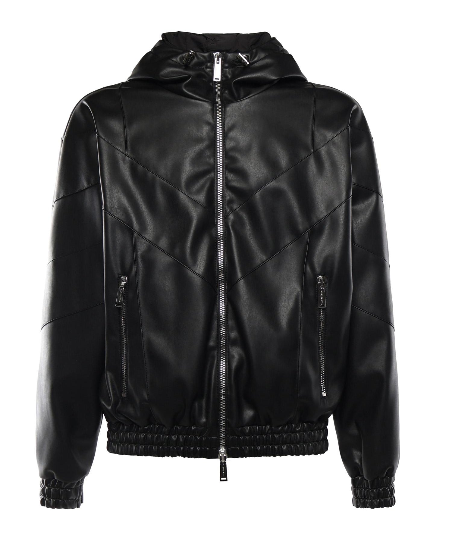 Giacca hoodie in similpelle S74AM1676 S60340900 DSQUARED2 