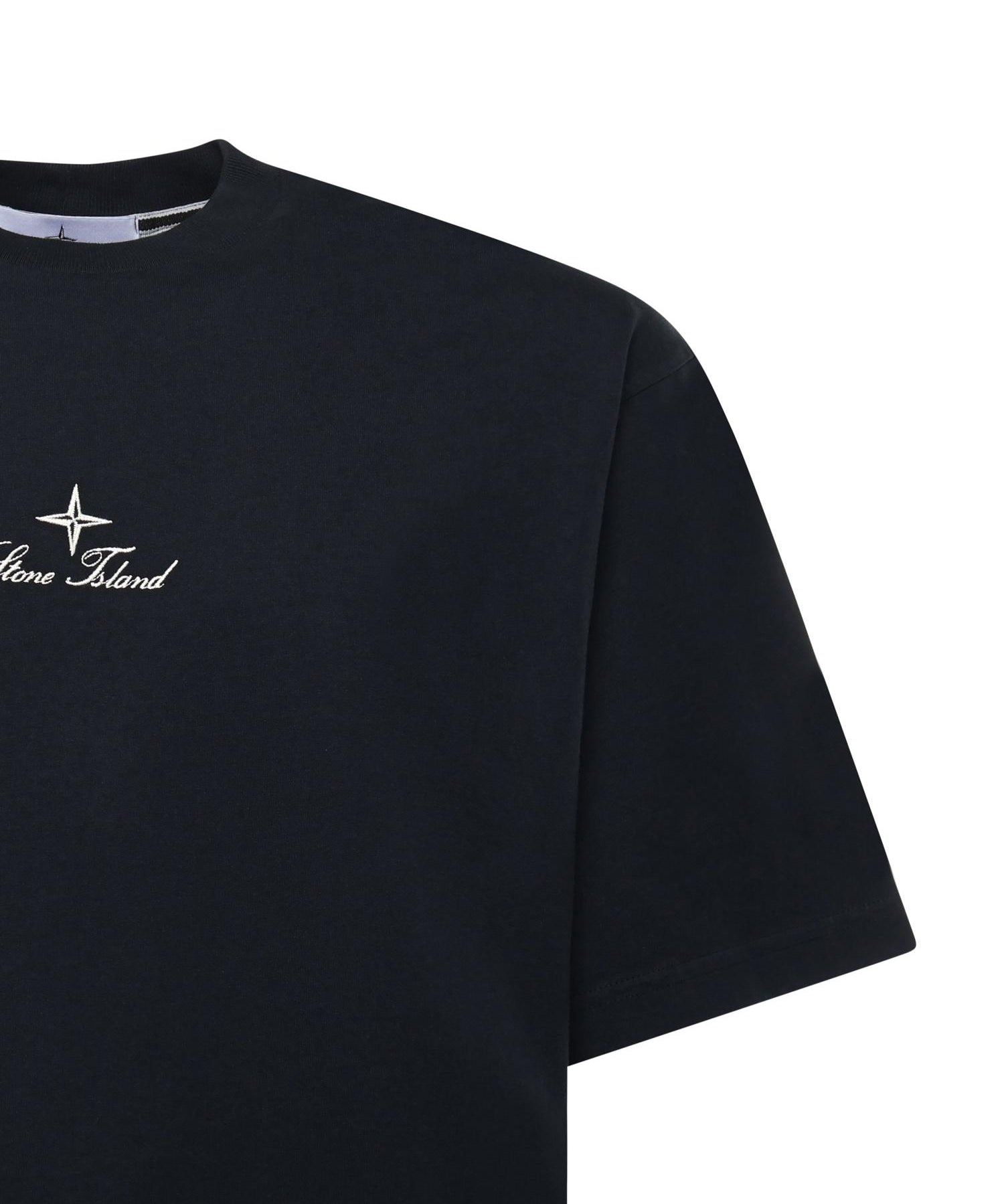 T-shirt con ricamo 'Multiaxial_Sashiko' K2S152100021 S0234V0020 STONE ISLAND 