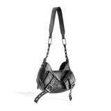 Borsa a spalla Y2K FBBP70001STR -NERO/NIKEL BIASIA 