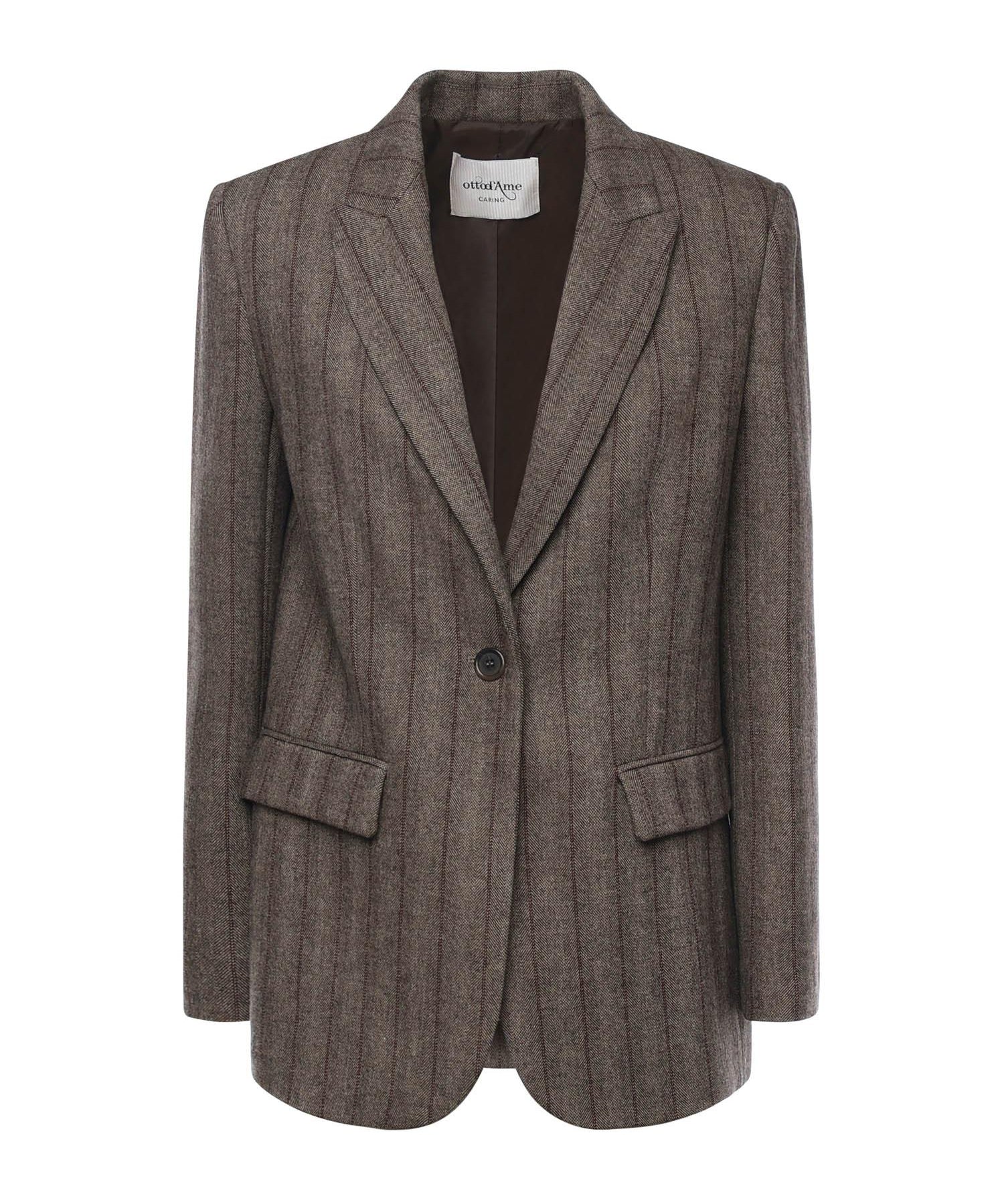 Blazer gessato in viscosa misto lana DG6163 VAR.UNICA OTTOD'AME 