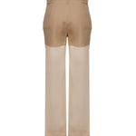 Pantaloni in lino e organza 104698 A2EEL31 PINKO 