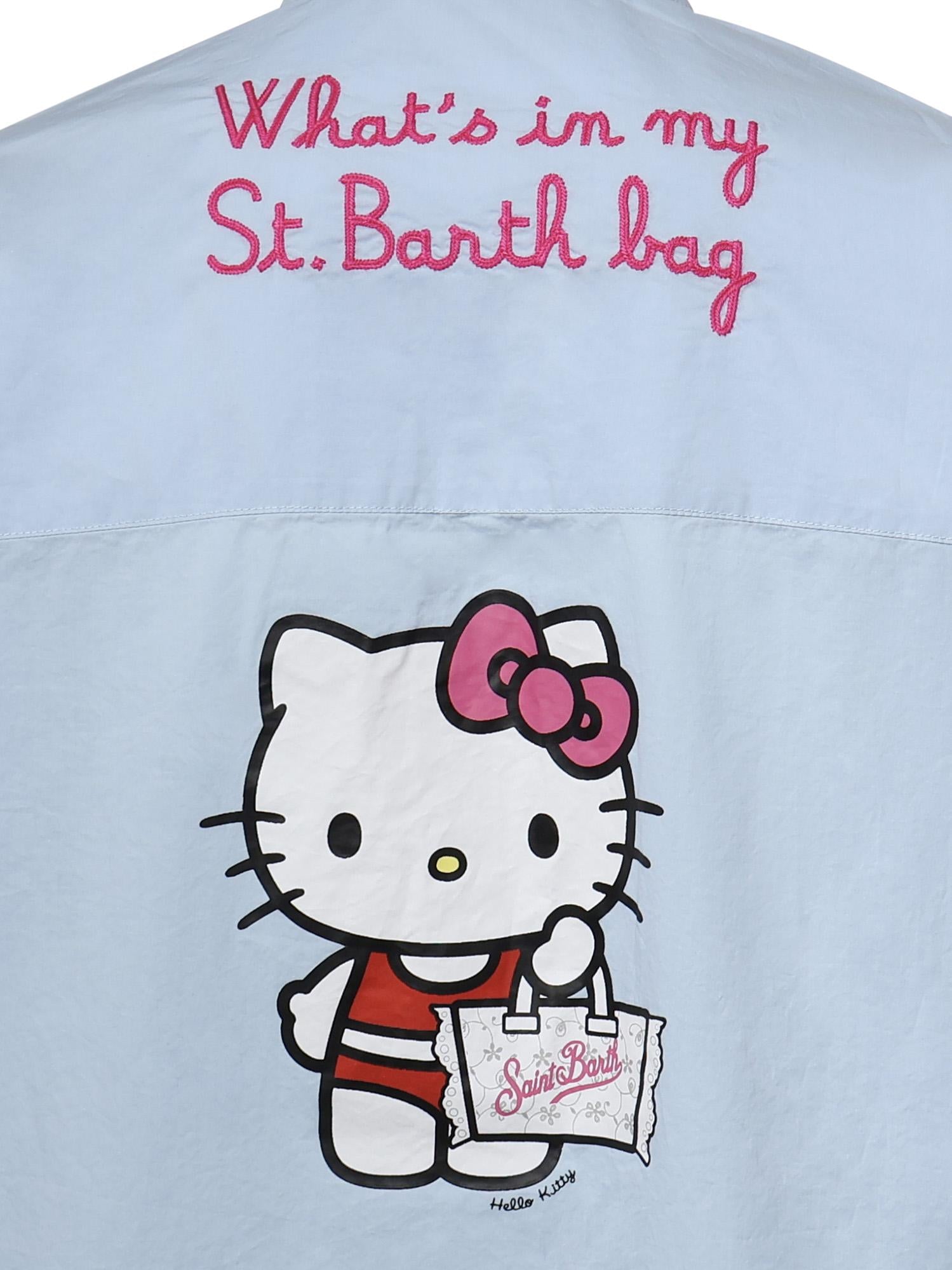 Camicia Brigitte con stampa Hello Kitty in popeline BRIG005 01924L MC2 SAINT BARTH 