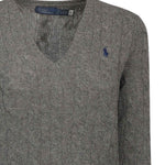 Maglia con scollo a V e logo<BR/> 211971866 500 POLO RALPH LAUREN 