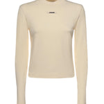 T-shirt in misto cotone con logo TSW00155AJ00124 130 JACQUEMUS 