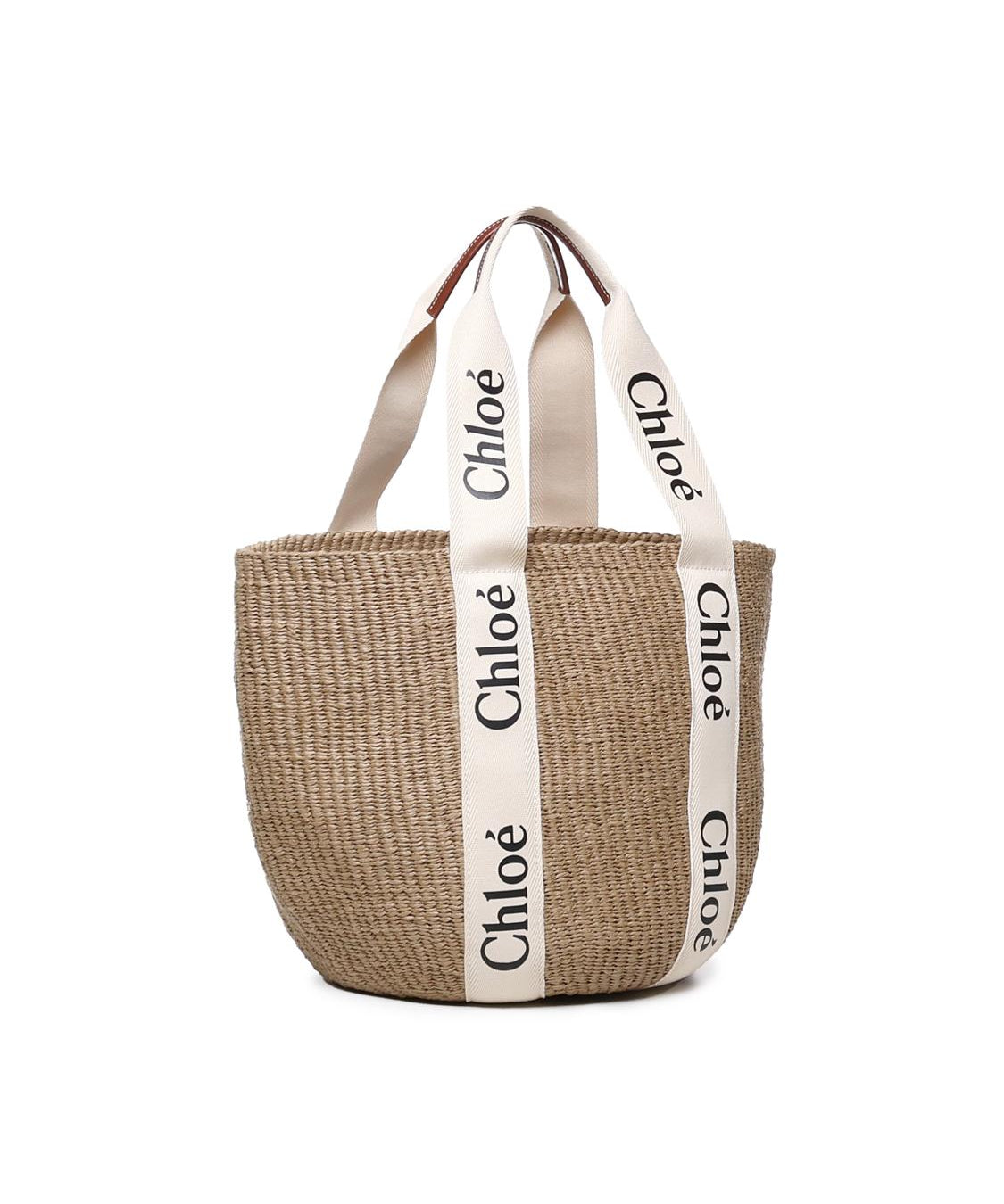 Borsa cesto Woody grande in fibre naturali CHC22SS380G55 101 CHLOÉ 