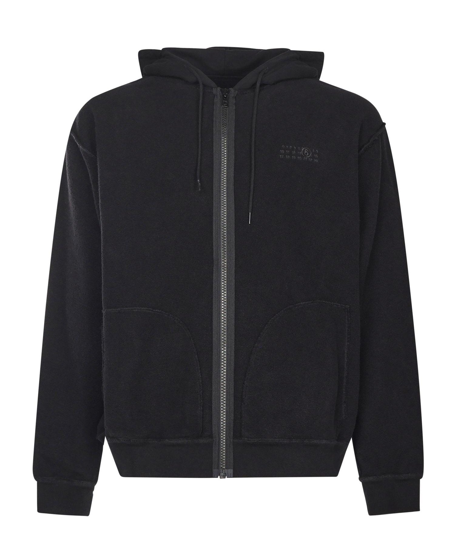 Felpa con zip e logo SH0HG0006 M25014900 MM6 Maison Margiela 