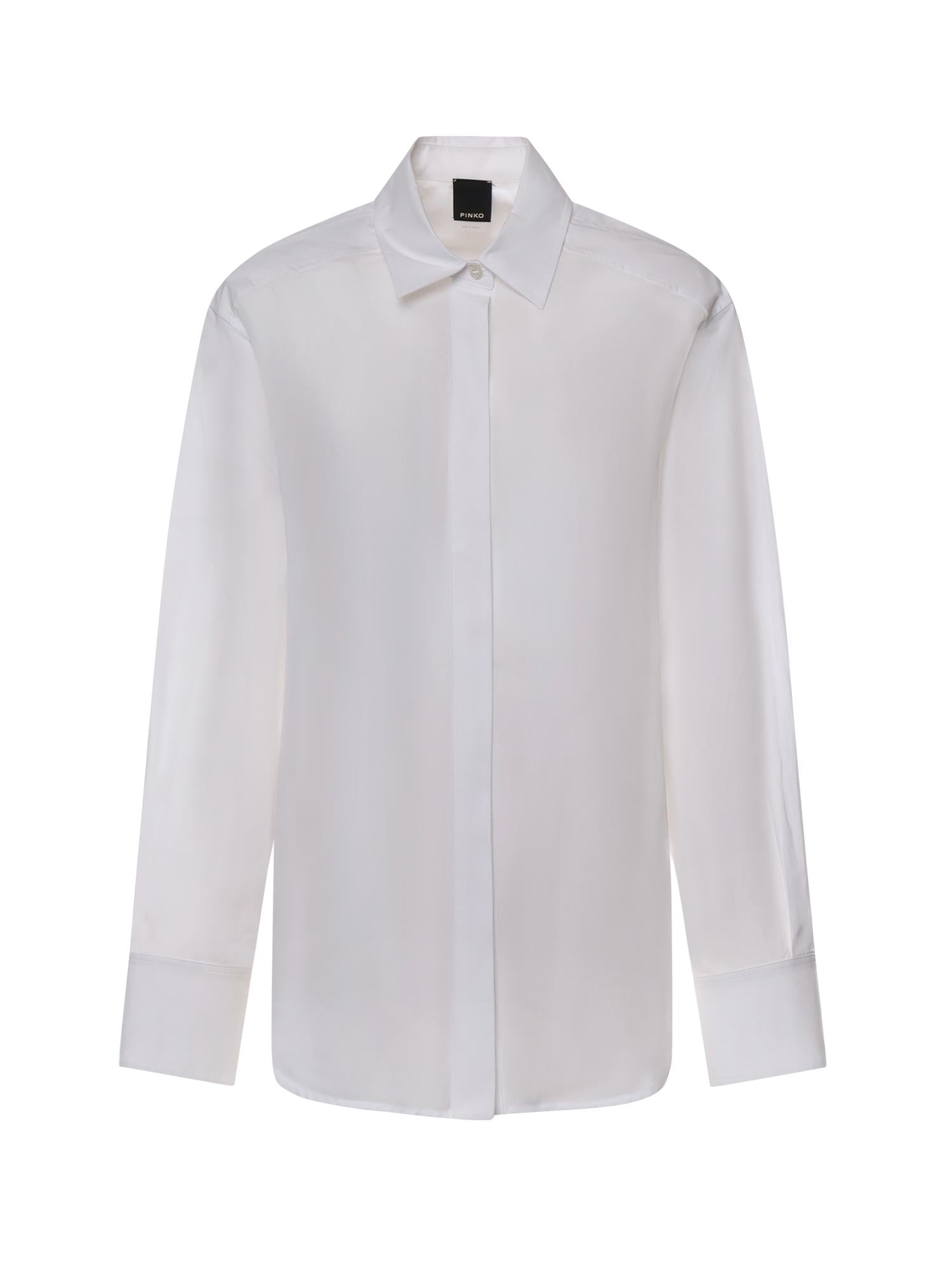 Camicia in popeline e crêpe 105434 A3DLZ04 PINKO 