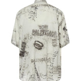 Camicia con stampa in popeline di viscosa 852334 TTL781240 BALENCIAGA 