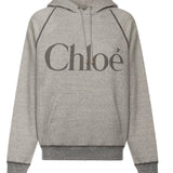 Felpa con logo in misto pile di cotone CHC25AJH10179 060 CHLOÉ 