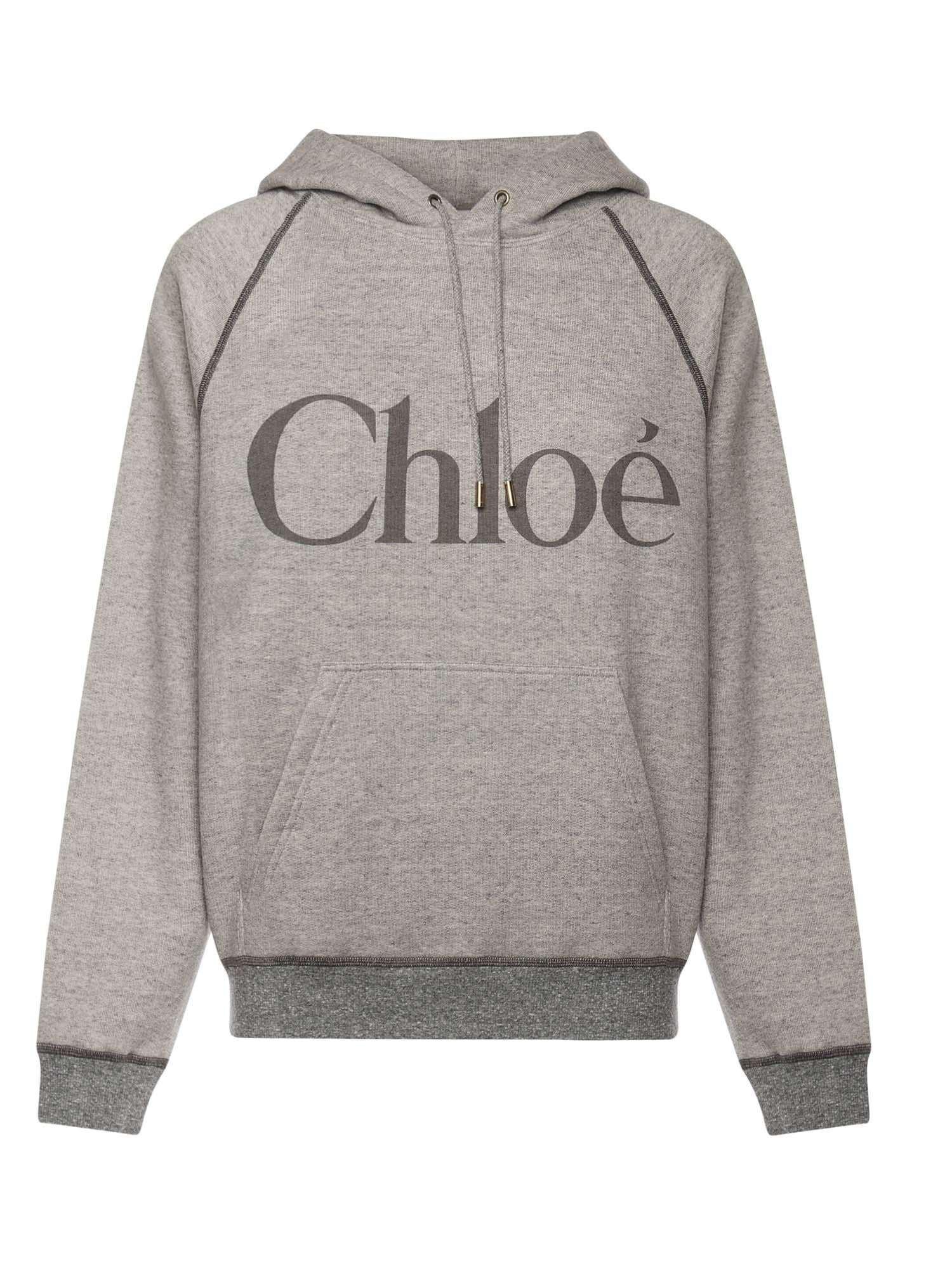 Felpa con logo in misto pile di cotone CHC25AJH10179 060 CHLOÉ 