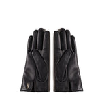 Guanti corti Cassandre in pelle di agnello e cashmere 7603413 YO6801080 SAINT LAURENT 