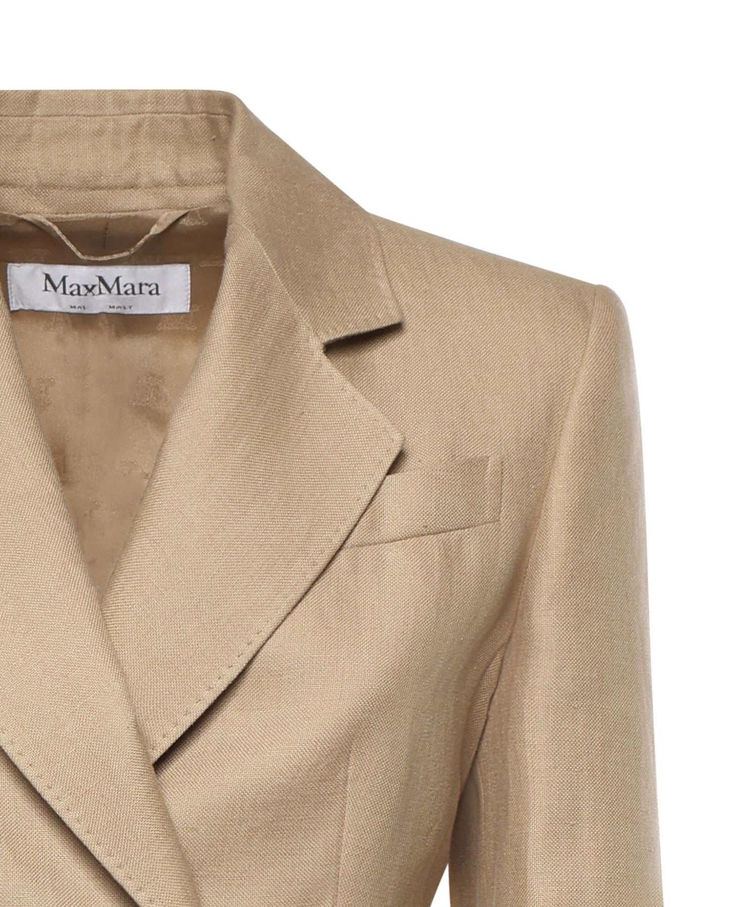 Blazer doppiopetto in natté di puro lino 2611041533600 003 MAX MARA 