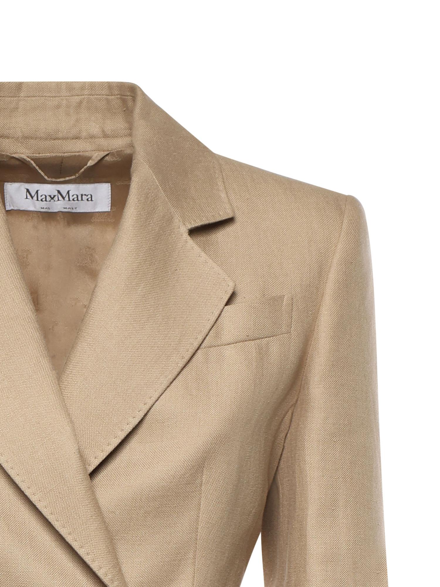 Blazer doppiopetto in natté di puro lino 2611041533600 003 MAX MARA 
