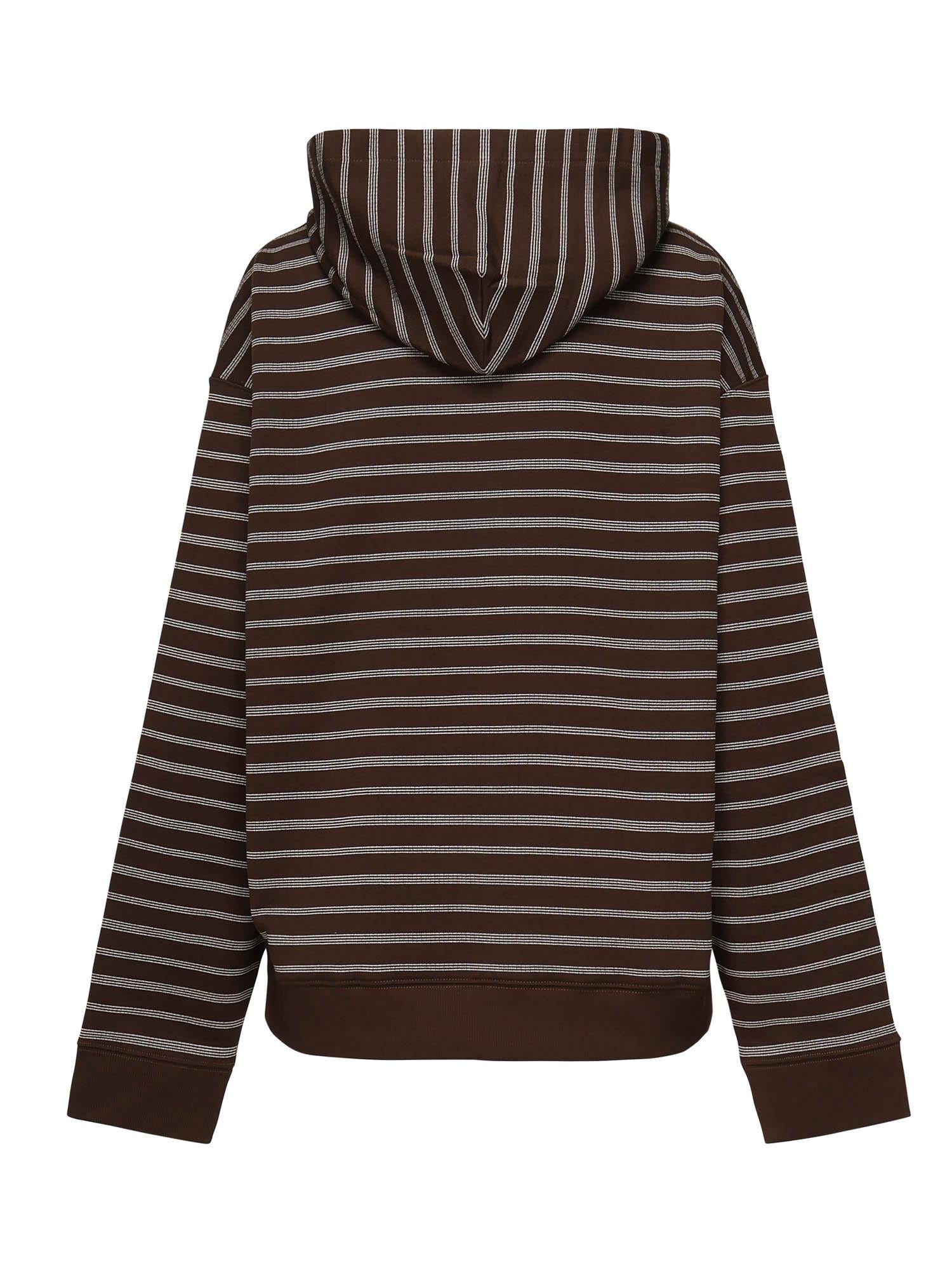 Felpa a righe con logo<BR/> MJL023 174VF0O7E MIU MIU 