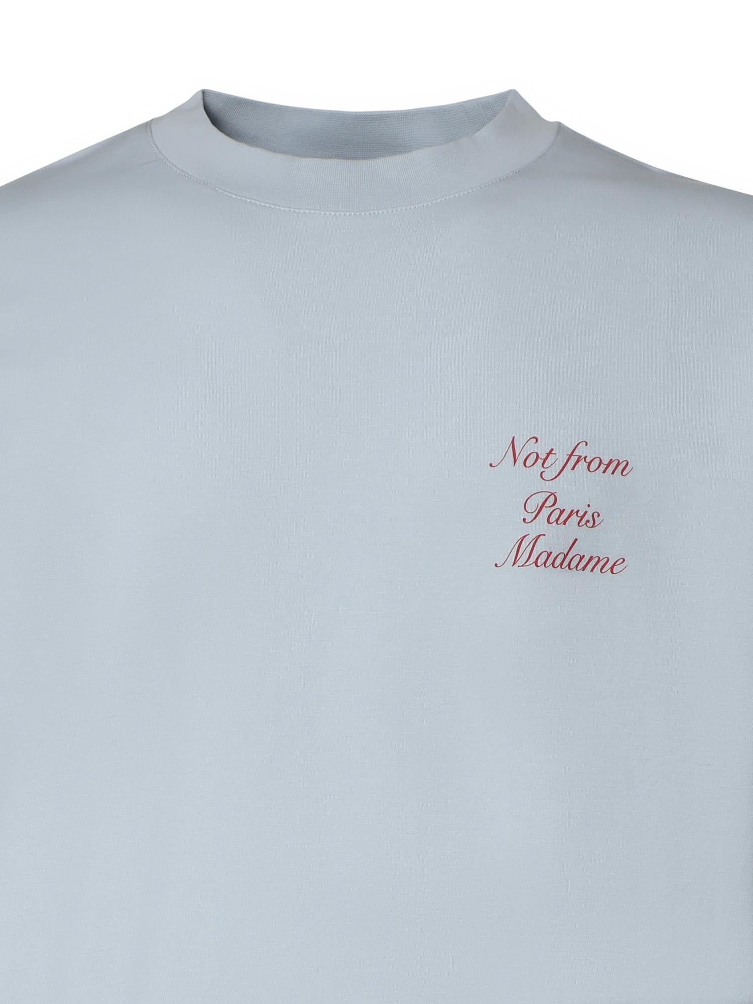 T-shirt Slogan Calligraphy in cotone KTS209CO002 LBE Drôle de Monsieur 