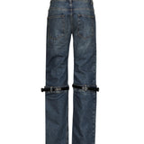 Jeans dritti con fibbia in pelle COPP32F2014 BLU COPERNI 