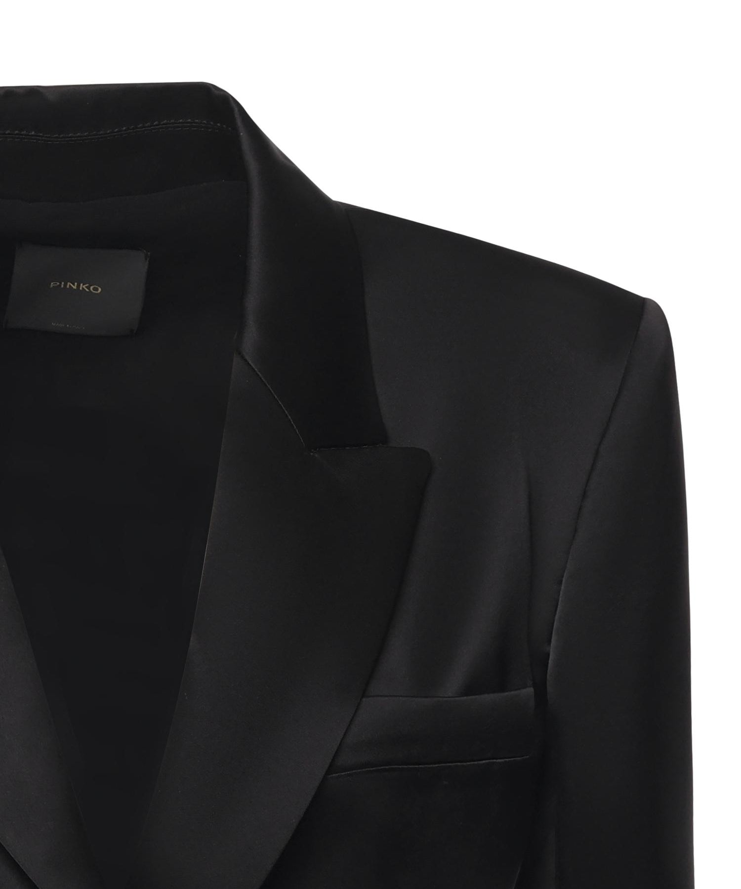Blazer in satin lucido 105604 A2RAZ99 PINKO 