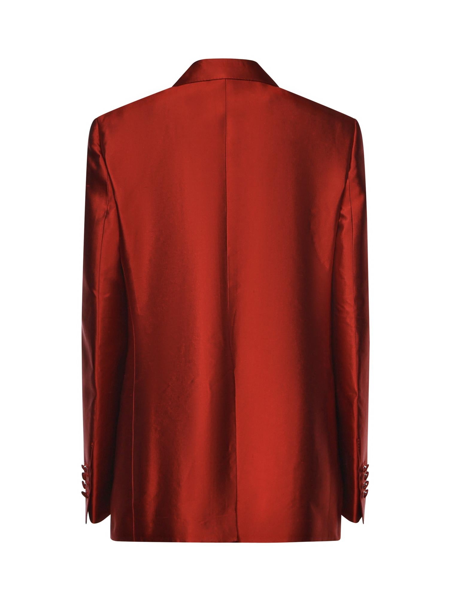 Giacca doppiopetto in mikado F29UUT FU116R0156 DOLCE & GABBANA 