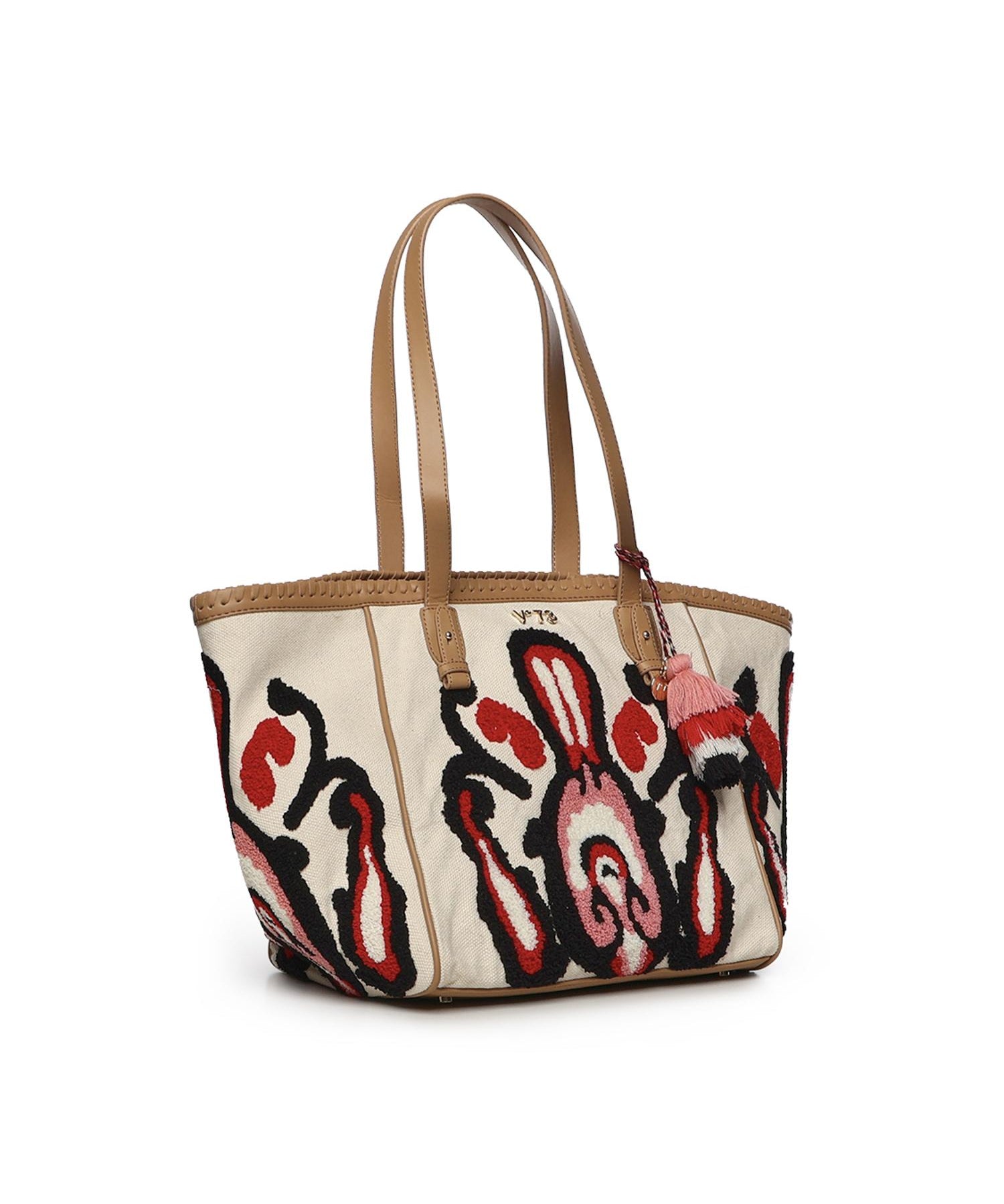 Borsa shopping Marilena con logo 73BS9NA01 MARILENACUOIO/MULTICOLOR V° 73 