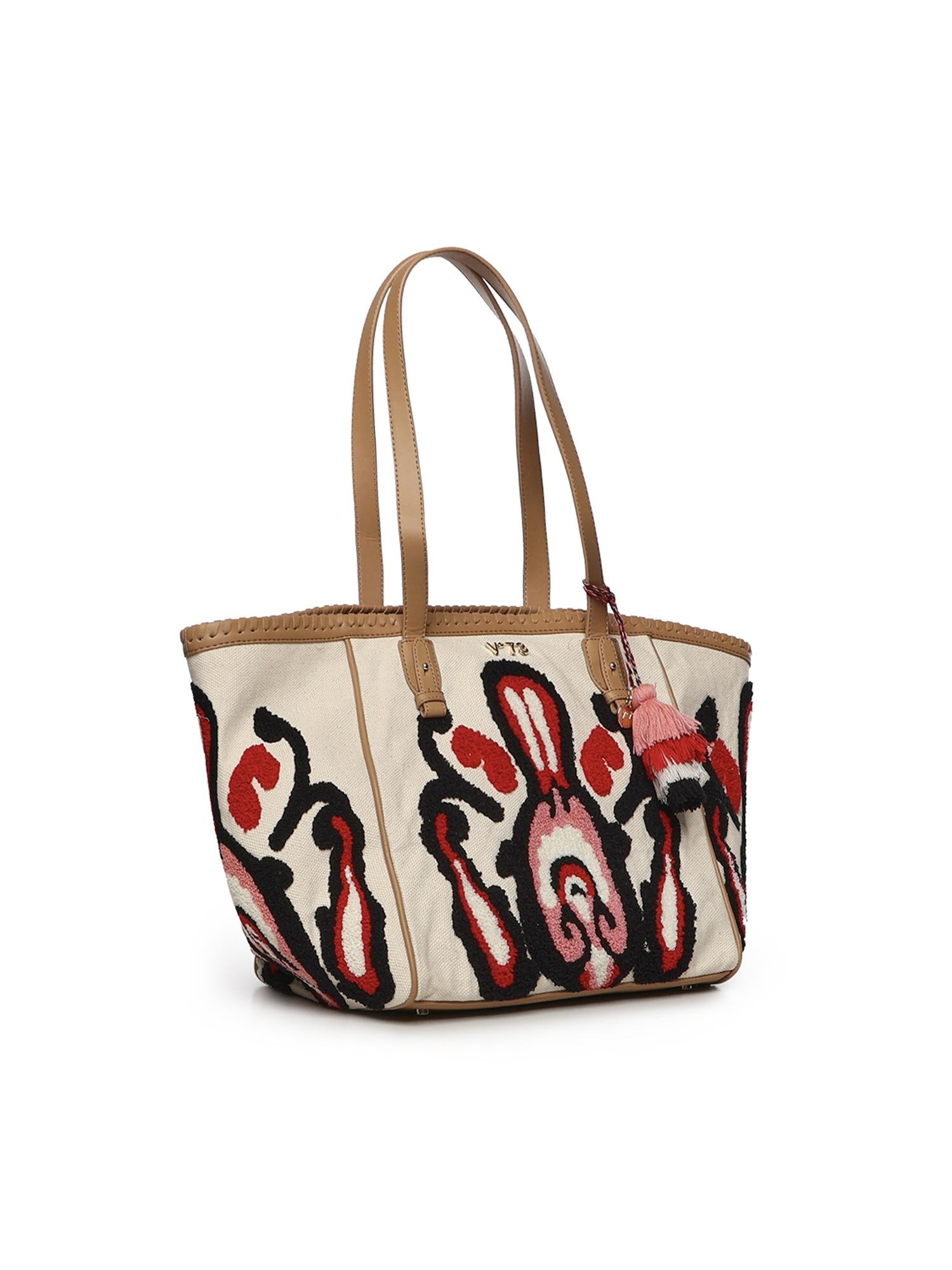 Borsa shopping Marilena con logo 73BS9NA01 MARILENACUOIO/MULTICOLOR V° 73 