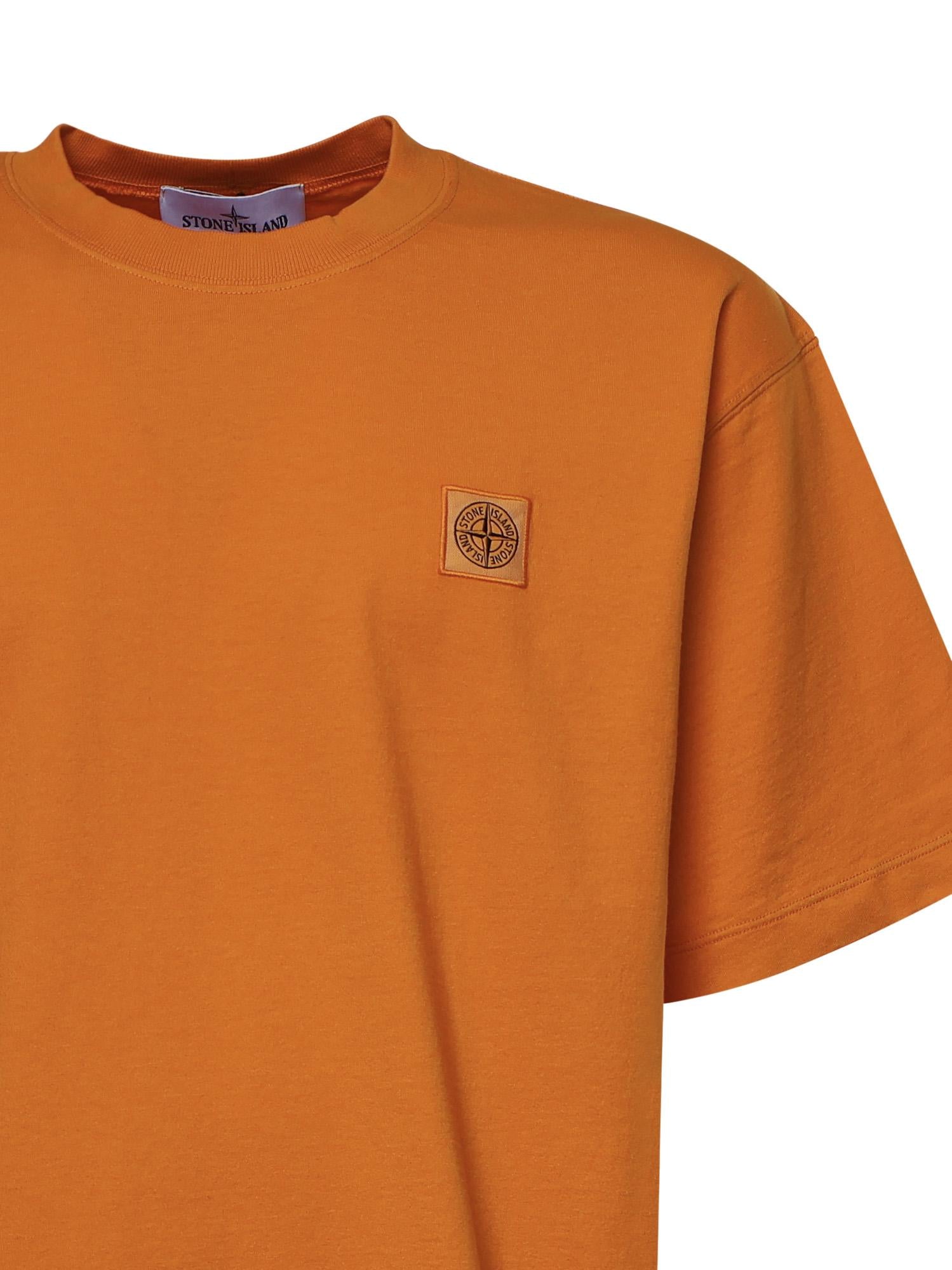 T-shirt con patch Compass in jersey di cotone L1S152100030 S0115V007E STONE ISLAND 
