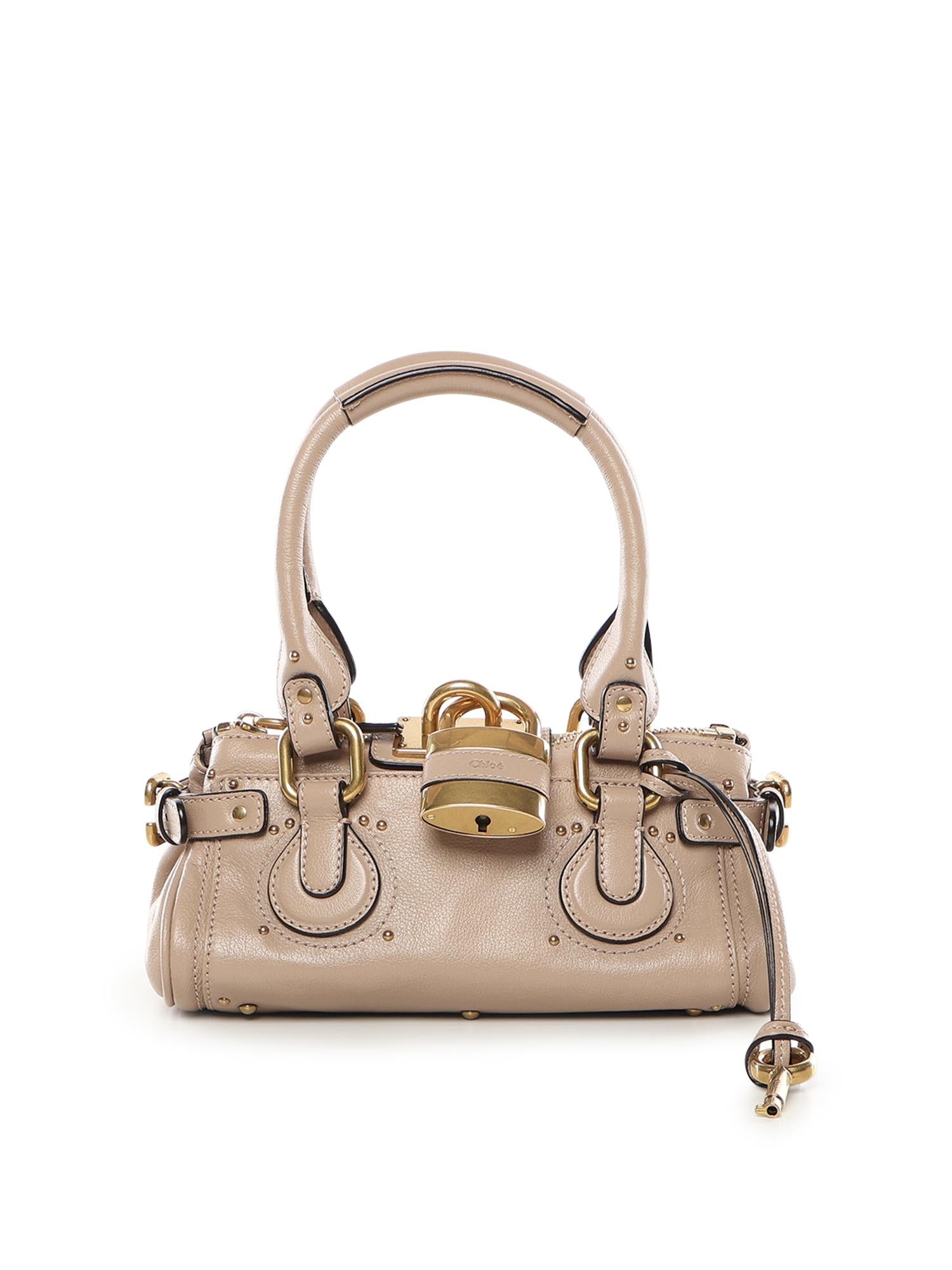 Borsa Paddington piccola in pelle granata CH26SS805P75 6I4 CHLOÉ 