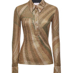 Top in jersey lamé con stampa Iride 5UJM20 5U867993 PUCCI 