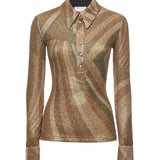 Top in jersey lamé con stampa Iride 5UJM20 5U867993 PUCCI 